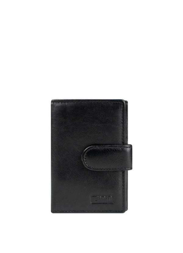 Tonin - Porta Cartao Couro Masculino Lapela Preto