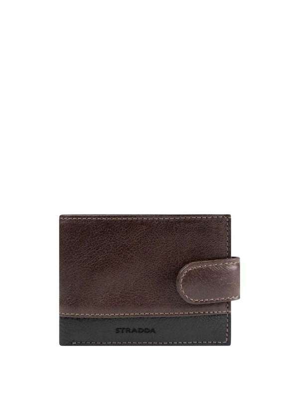Stradda - Carteira Couro Masculina Napoli Lingueta Marrom