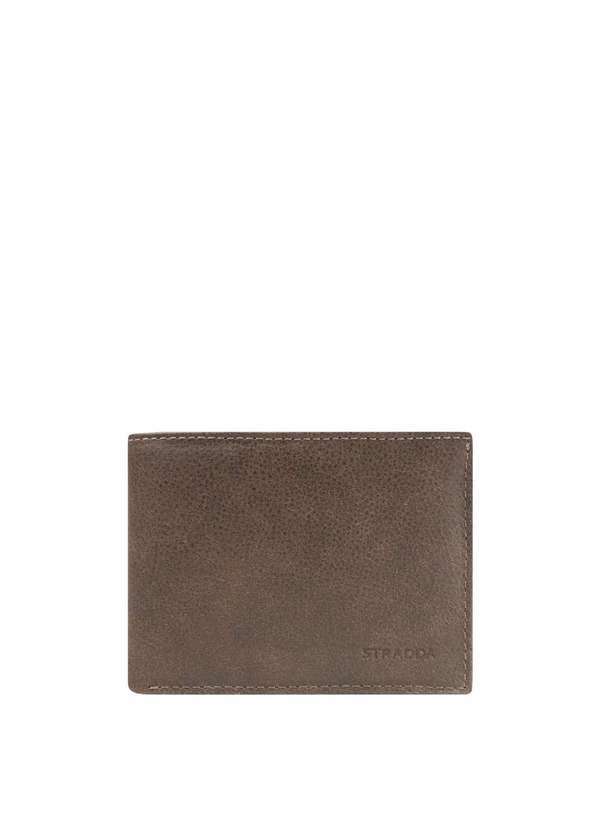 Stradda - Carteira Couro Masculina Vintage Laranja