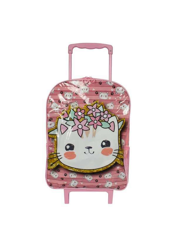 Luxcel - Mochila de Rodinha Gatinha Infantil Luxcel Rosa
