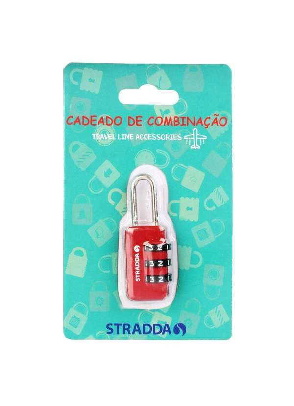 Stradda - Cadeado com Segredo Vermelho