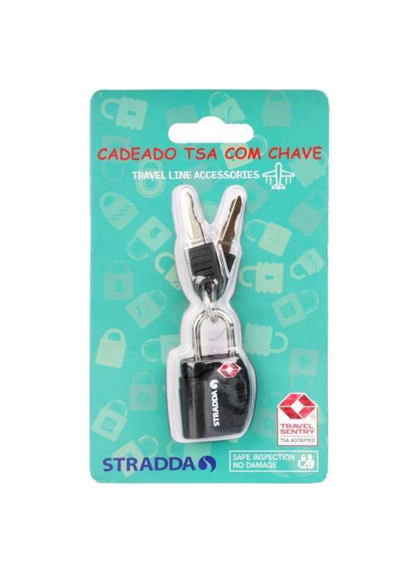 Stradda - Cadeado Tsa com Chave Preto