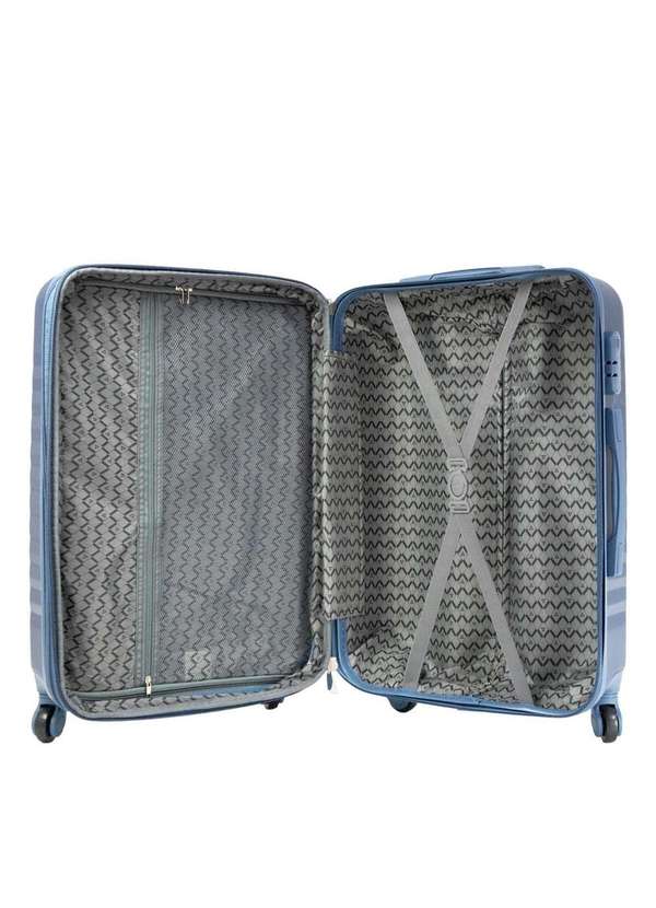 Seanite - Mala Grande 32kg Rigida com Rodas Giro 360 Bari Seanite Azul 5