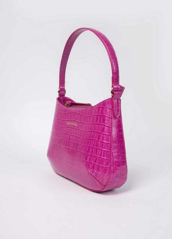 Lança Perfume - Bolsa Baguete em Croco com Alça Única e Zíper 08652 4