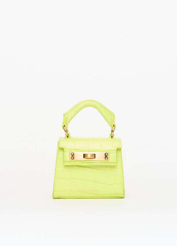 Lança Perfume - Bolsa Tote Bag Couro Croco com Fecho A2621