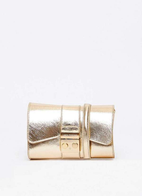 Lança Perfume - Clutch Couro Metalizada A0144