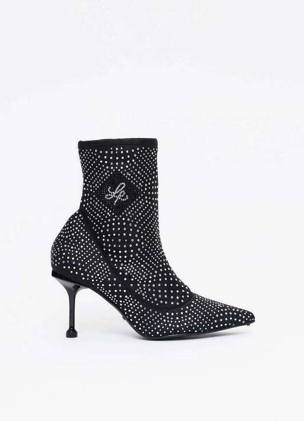 Lança Perfume - Bota Cano Curto com Strass A0003