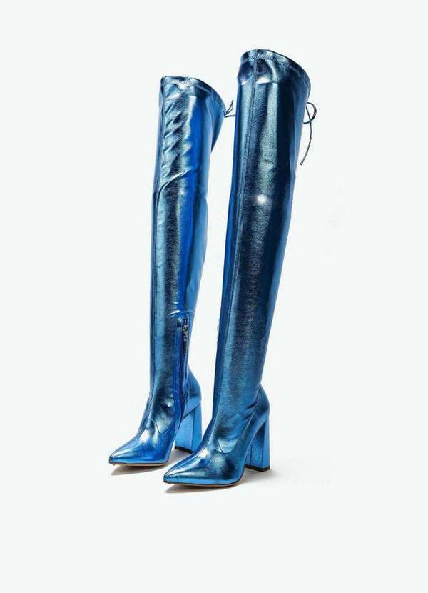 Lança Perfume - Bota Metalizado Cano Over Knee 00642 4