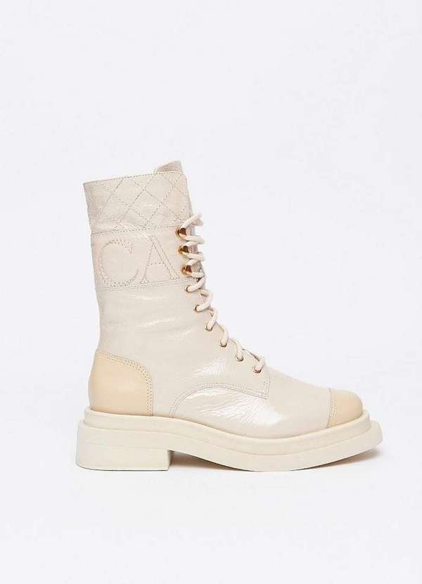 Lança Perfume - Coturno Couro Cano Alongado A1038