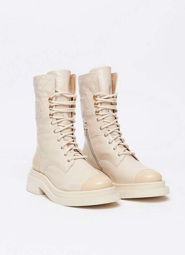 Lança Perfume - Coturno Couro Cano Alongado A1038 4