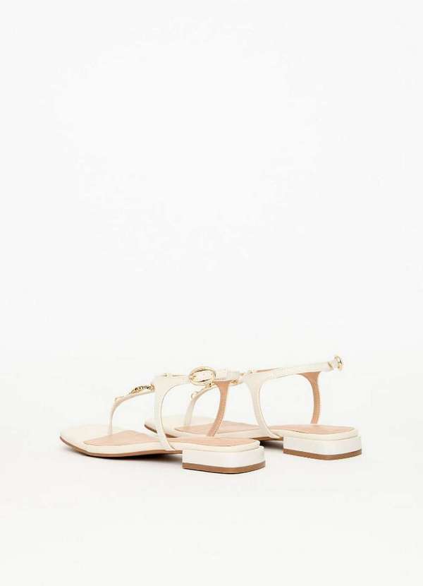 Lança Perfume - Sandália Rasteira com Letreiro e Corrente A2312 4