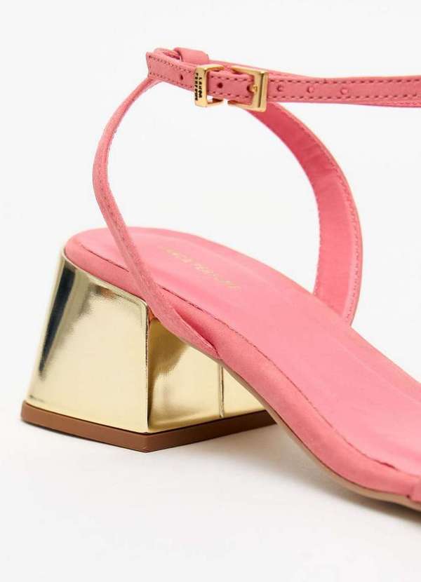 Lança Perfume - Sandália com Salto Metalizado A1658 6