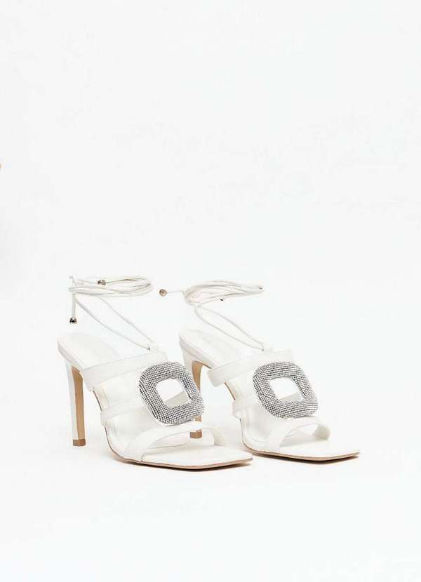 Lança Perfume - Sandália Couro Enfeite Brilhos A0002 3