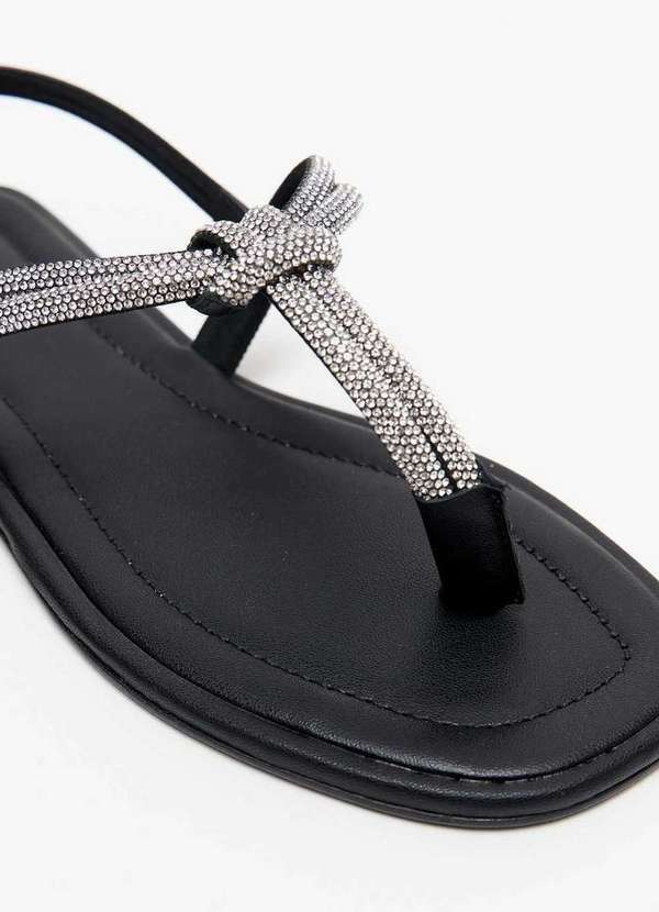 Lança Perfume - Sandália Rasteira com Brilhos A0003 5