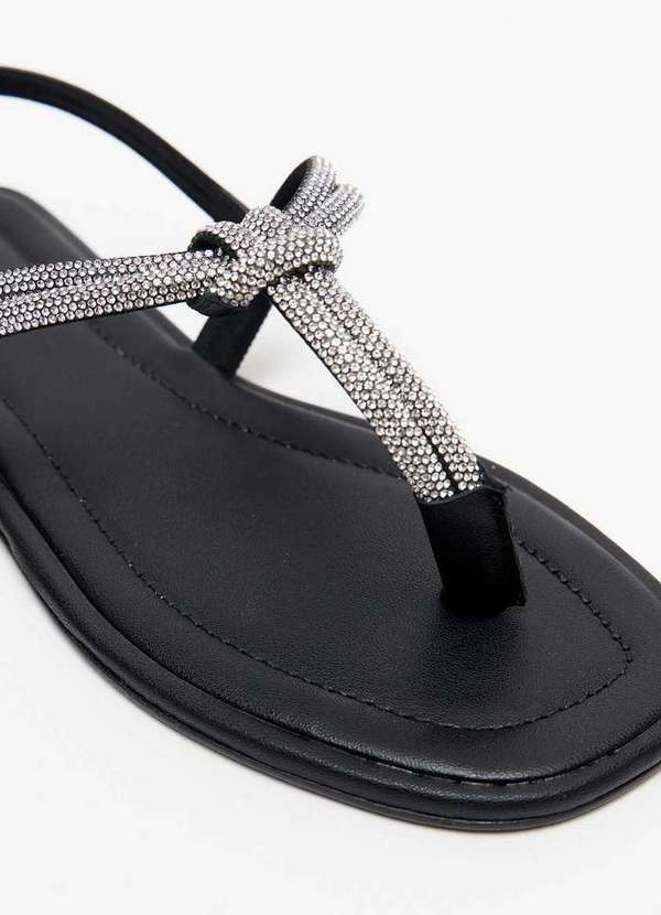 Lança Perfume - Sandália Rasteira com Brilhos A0003 7