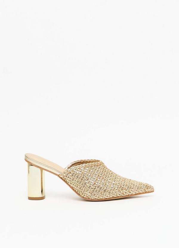 Lança Perfume - Scarpin Tramado Salto Bloco A0144