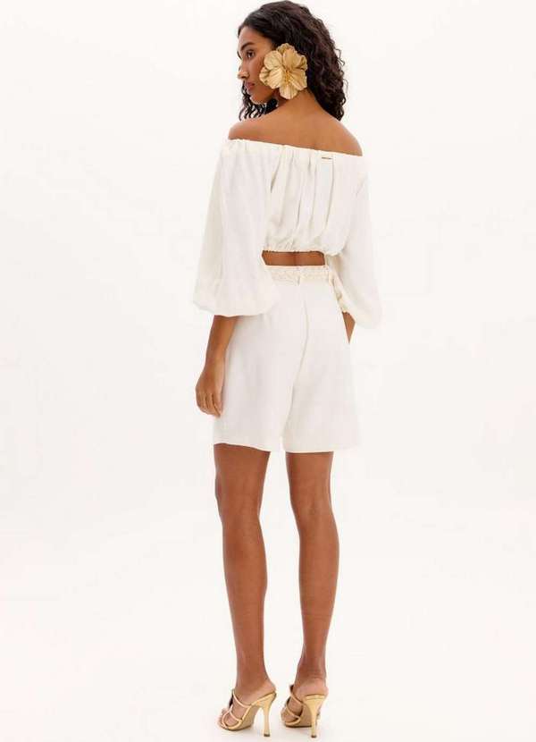 Lança Perfume - Bermuda Alongada com Cinto e Cintura Alta A0001 3