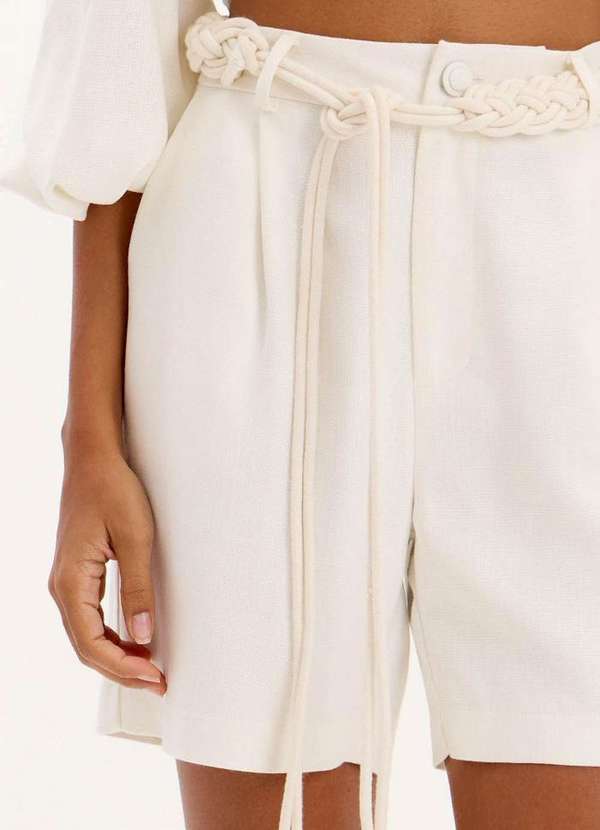 Lança Perfume - Bermuda Alongada com Cinto e Cintura Alta A0001 5