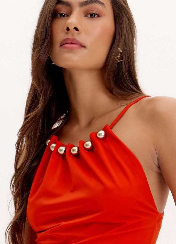 Lança Perfume - Blusa Alças Detalhe Frontal A1660 5