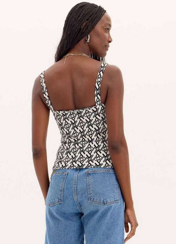 Lança Perfume Easy - Blusa Alças Torção Logomania A1866 4