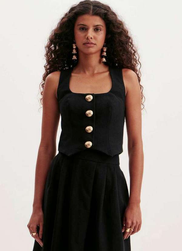 Lança Perfume - Blusa Alfaiataria Curta A0003