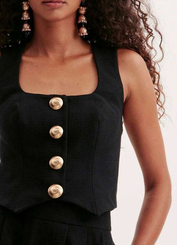 Lança Perfume - Blusa Alfaiataria Curta A0003 3