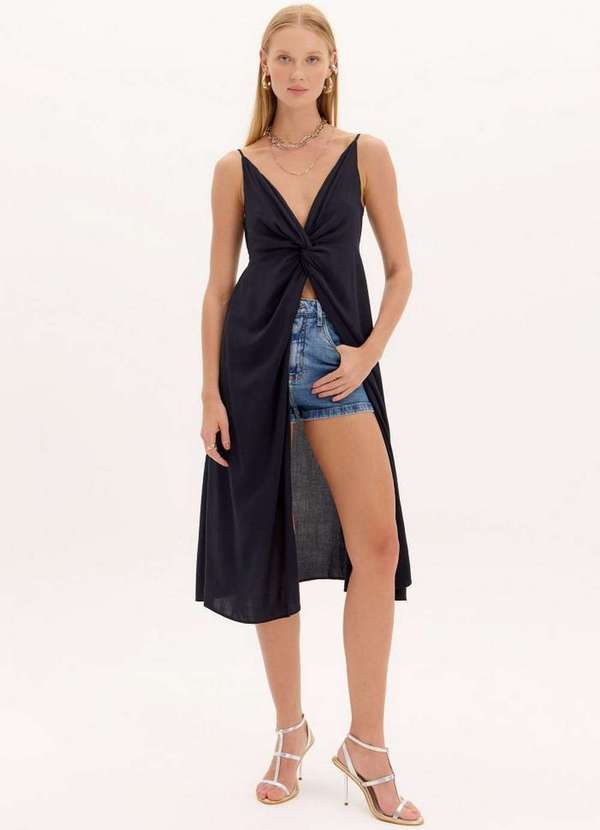 Lança Perfume Easy - Blusa Alongada com Torção A0003