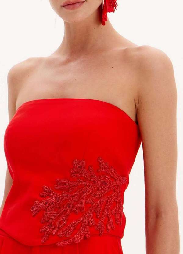 Lança Perfume - Blusa Corset sem Alça com Aplicação A2086 2