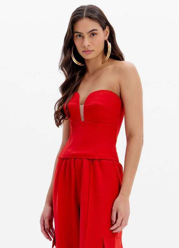 Blusa Corset sem Alças com Decote A2255 Lanca Perfume Oficial