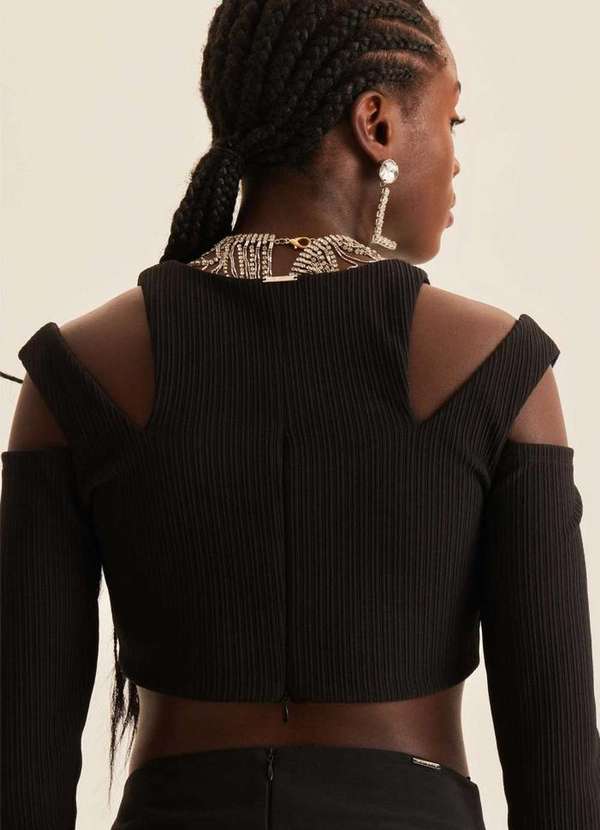 Lança Perfume - Blusa Cropped com Recortes 00003 3