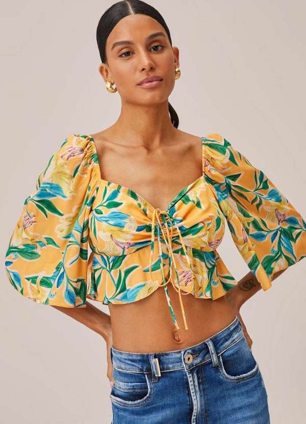 Lança Perfume - Blusa Cropped Estampada 09729