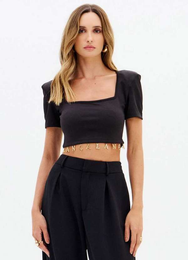 Lança Perfume - Blusa Cropped Manga Curta A0003 1