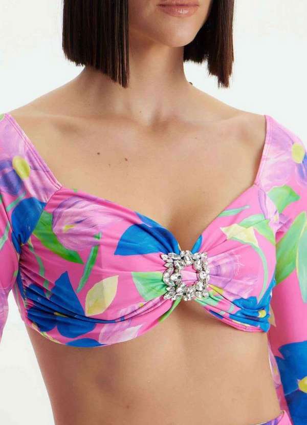 Lança Perfume - Blusa Cropped Manga Longa 01494