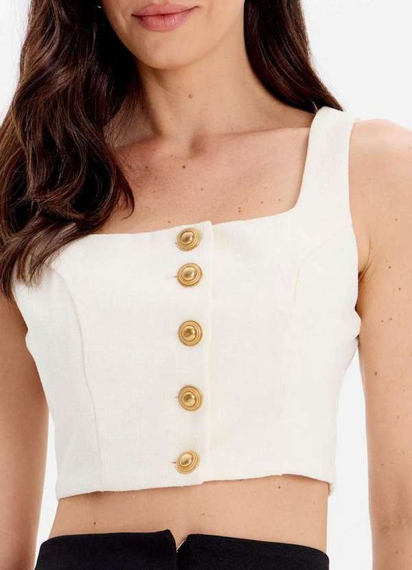 Lança Perfume - Blusa Curta de Botões A0001 3