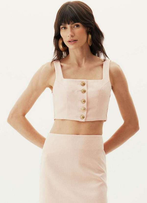 Lança Perfume - Blusa Curta de Botões A0713