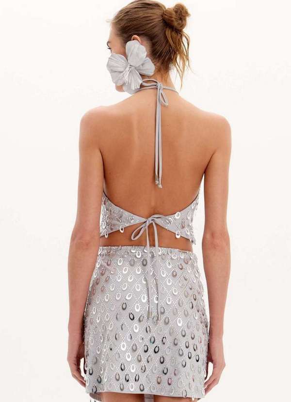 Lança Perfume - Blusa Curta Frente Única com Aplicação A2084 3