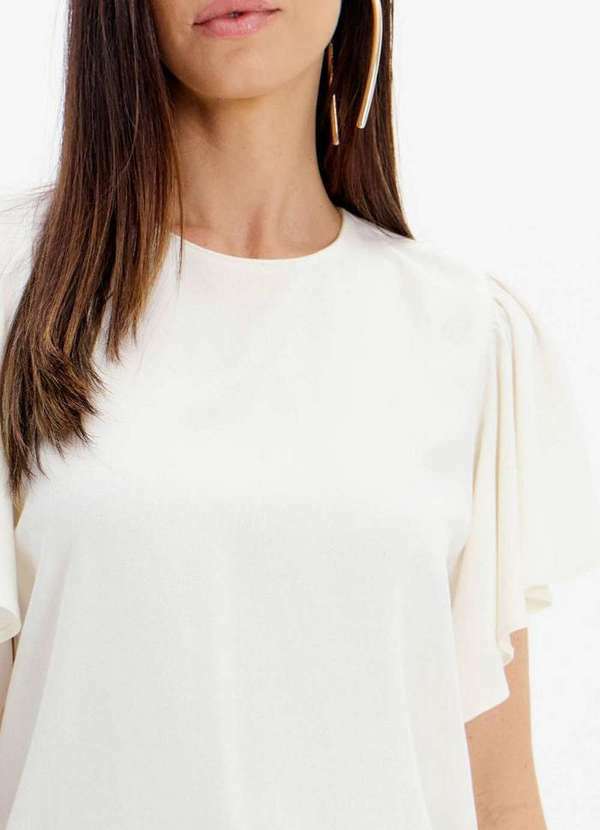 Lança Perfume - Blusa de Mangas Fluidas com Gola Redonda A0001 2