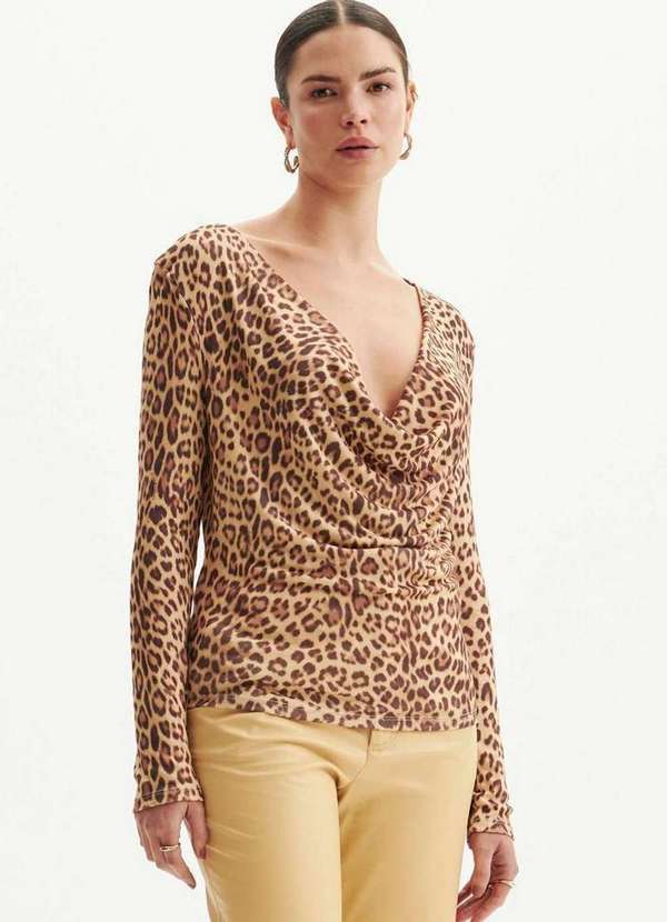 Lança Perfume - Blusa Decote Bobo Estampada A1167