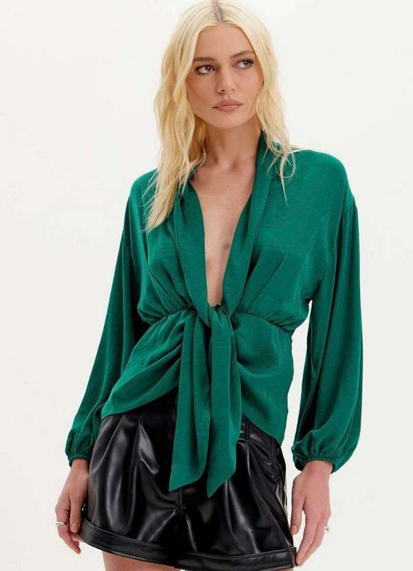 Lança Perfume - Blusa Decote Profundo Manga Longa A0081