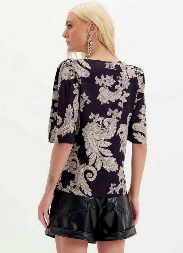 Lança Perfume - Blusa Decote V Manga Curta A1328 5