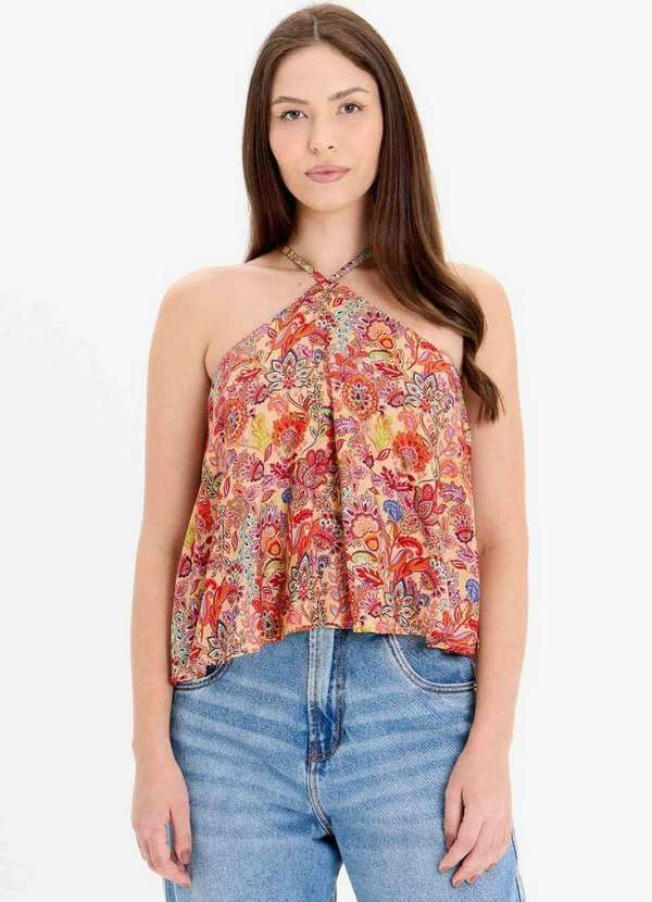 Lança Perfume - Blusa Descolada Estampada com Amarração A0248