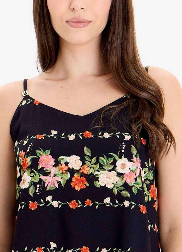 Lança Perfume - Blusa Estampada Alças com Enfeite A1548 2