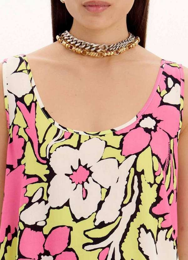 Lança Perfume Easy - Blusa Estampada de Alças Largas com Decote Redondo A2083 2