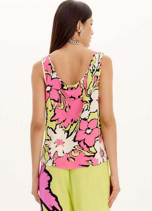 Lança Perfume Easy - Blusa Estampada de Alças Largas com Decote Redondo A2083 4