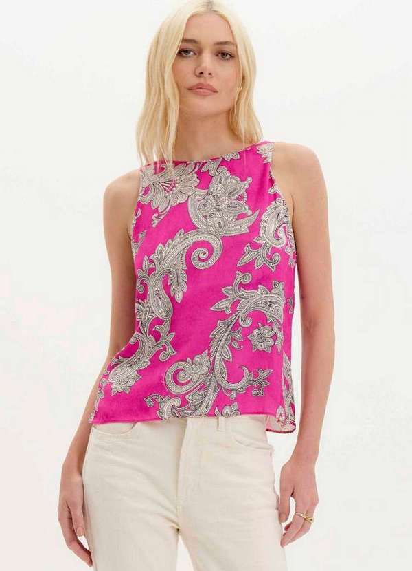 Lança Perfume - Blusa Estampada sem Mangas A1525 2