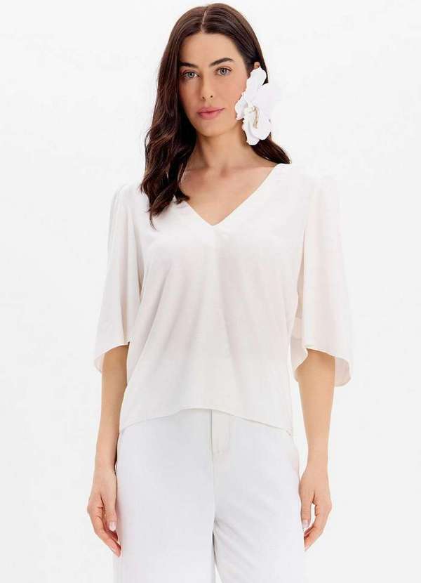 Lança Perfume - Blusa Manga Curta Decote V A0001