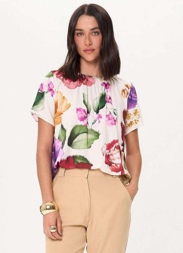 Lança Perfume - Blusa Manga Curta Estampada Descolada A2506