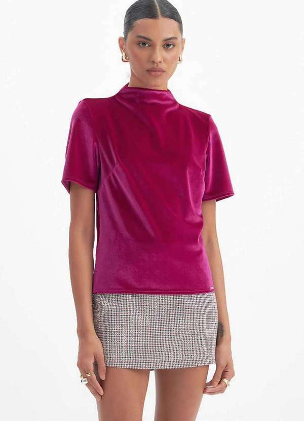 Lança Perfume - Blusa Manga Curta Gola Alta A0109