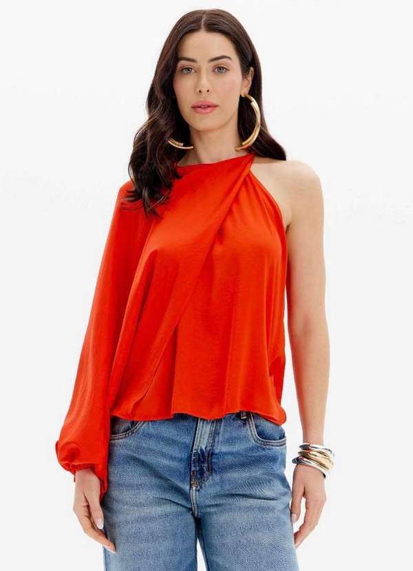 Lança Perfume - Blusa Manga Longa Assimétrica A2255