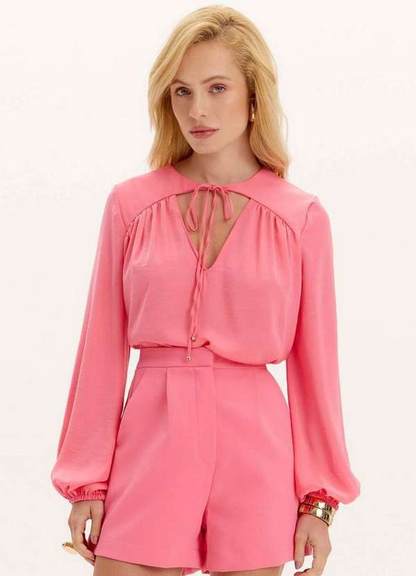 Lança Perfume - Blusa Manga Longa com Abertura A1658 1